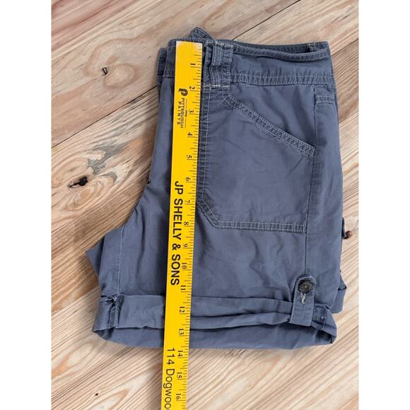 Tommy Hilfiger Shorts Women’s Size 6 Rolled Cuff Cargo Pockets Rip Stop Khaki - Picture 5 of 10